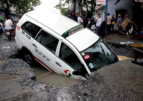 sụt lún ở TPHCM